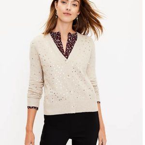 Loft Sequin Cardigan